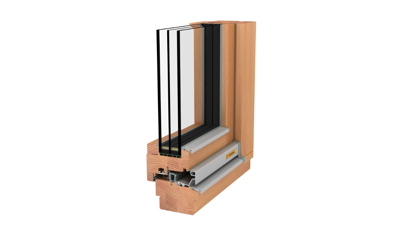 GAULHOFER Natureline 92, Holzfenster